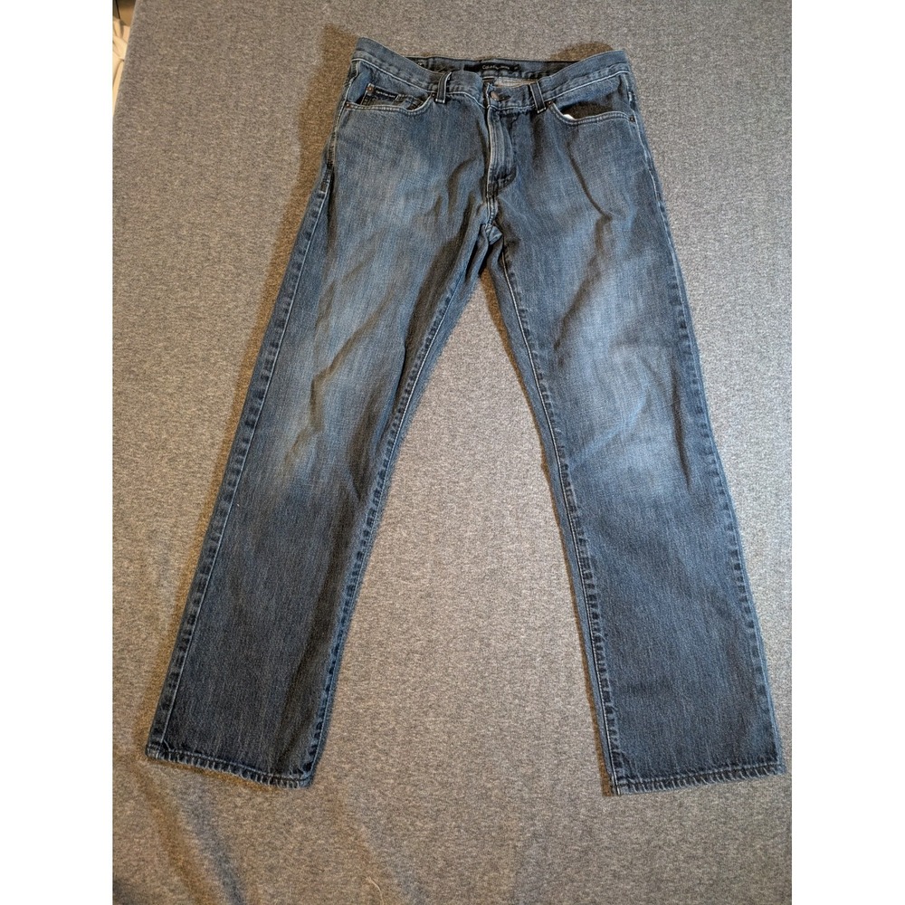 Calvin Klein Jeans Men's‎ 34x30 Straight Dark Wash Denim Stretch Jeans Casual